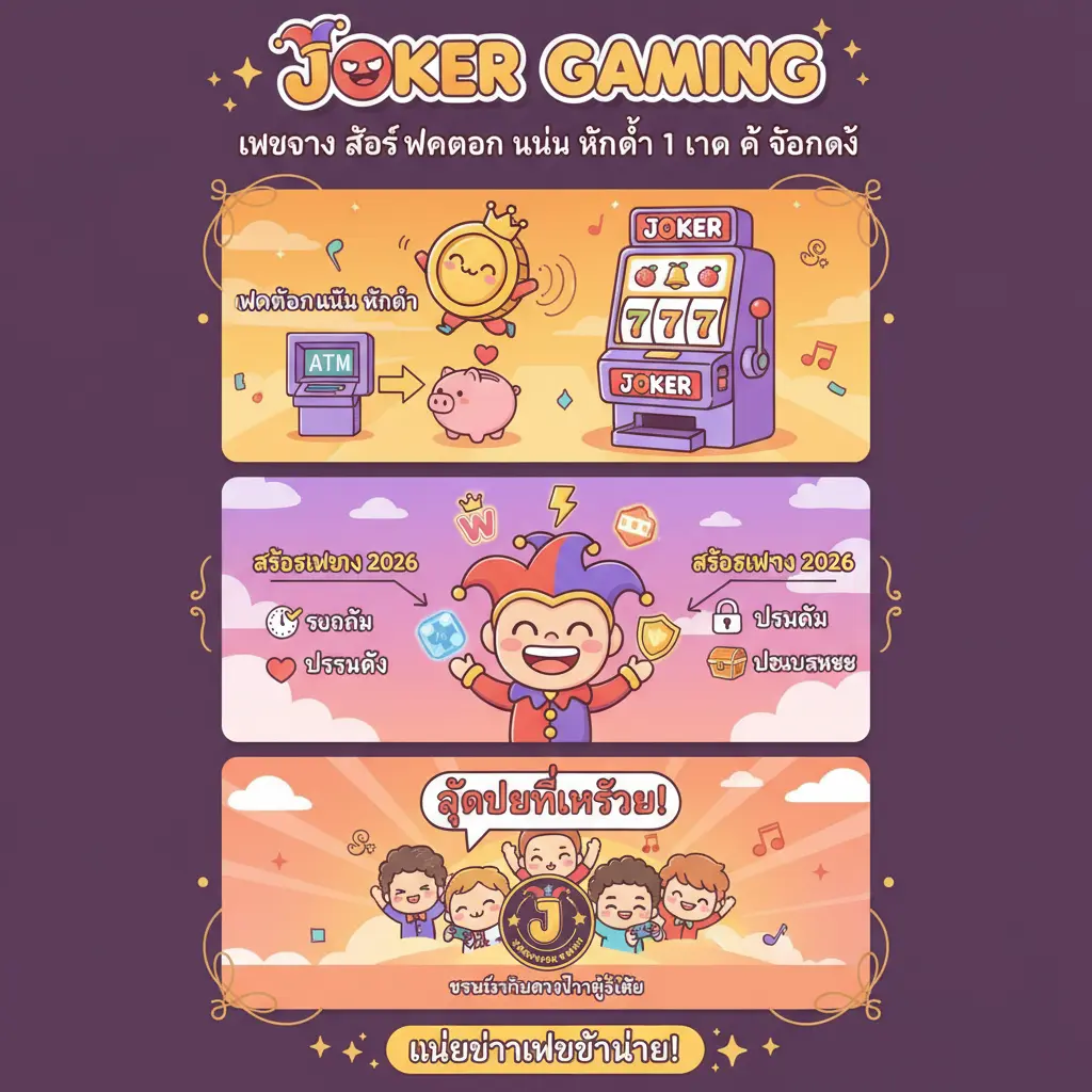 เว็บตรง สล็อต ฝากถอน ไม่มี ขั้นต่ำ 1 บาท ก็ ถอนได้ - Joker Gaming